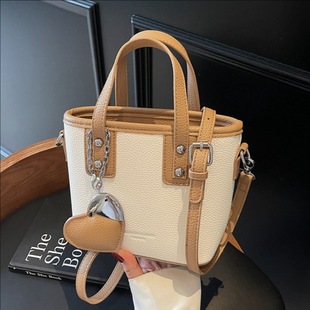 2025 New Summer Fashionable Casual Large Capacity Portable Bucket Bag Women's High-end Western Style All-match Shoulder Crossbody Bag