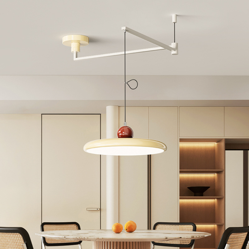Araña de restaurante Daguanyuan, basculante retráctil, nueva crema, moderna, simple, mesa de comedor, barra de bar, lámpara 412
