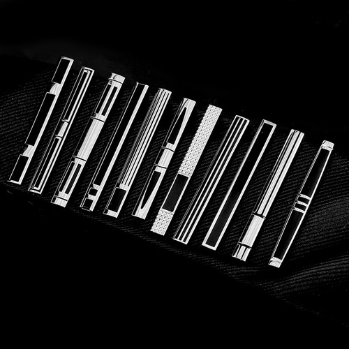 Business Men Simple Arc Line Enamel Tie Clip, Ideal Gift for Festivals, Perfect Suit Tie Clip