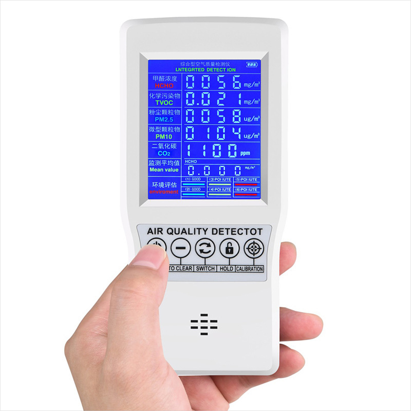 HCHO甲醛检测仪二氧化碳测试仪空气质量PM2.5 PM10 TVOC监测仪器