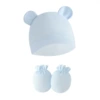 Blue double-sided gloves, on elastic band