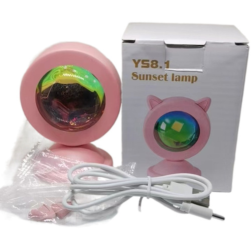 Sunset Red Sunset Lamp Live Projection Lamp Sunset Colorful RGB Sunset Atmosphere Mini Floor Lamp Ornament