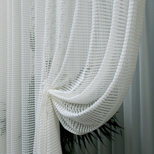 Casual Modern Mesh Gauze Curtain Accessible Luxury Bedroom 2025 New Luxury High-End American Style European Style Curtain Window Screen
