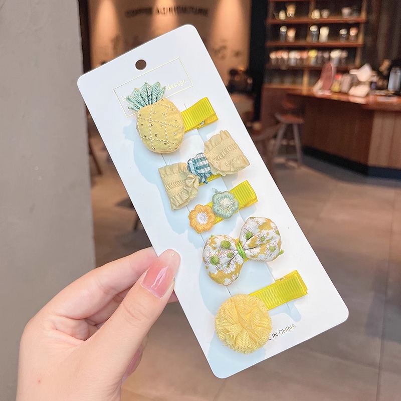 Caricatura encantadora pinza de pelo japonesa mujer lateral roto cabello de una palabra pinza de cabello para niños pequeños pinza de cabello de boca de pato