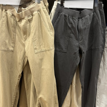 日单25春季男装女装水洗宽松休闲束脚裤/松紧休闲长裤裤子474022