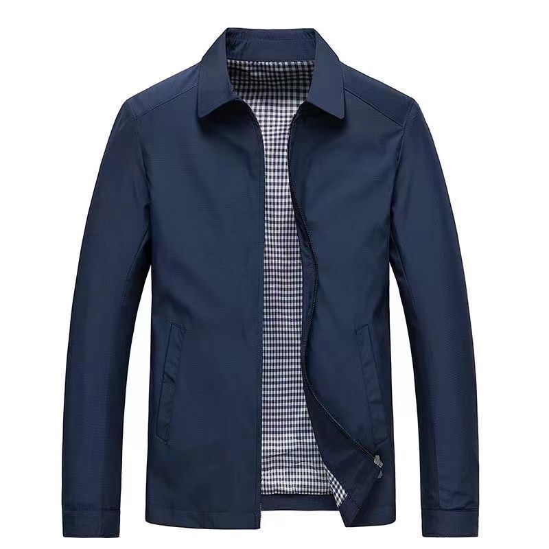 New Executive Men's Stand-Up Collar Business Casual Jacket, Young and Middle-Aged Tops, Spring and Autumn Thickened Fashion Jackets for Men