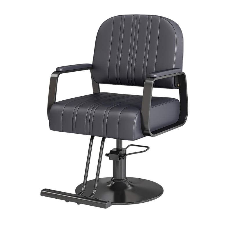 Silla de peluquería red silla de peluquería salón especial de acero inoxidable reposabrazos de elevación giratoria silla de corte de pelo ligera de lujo