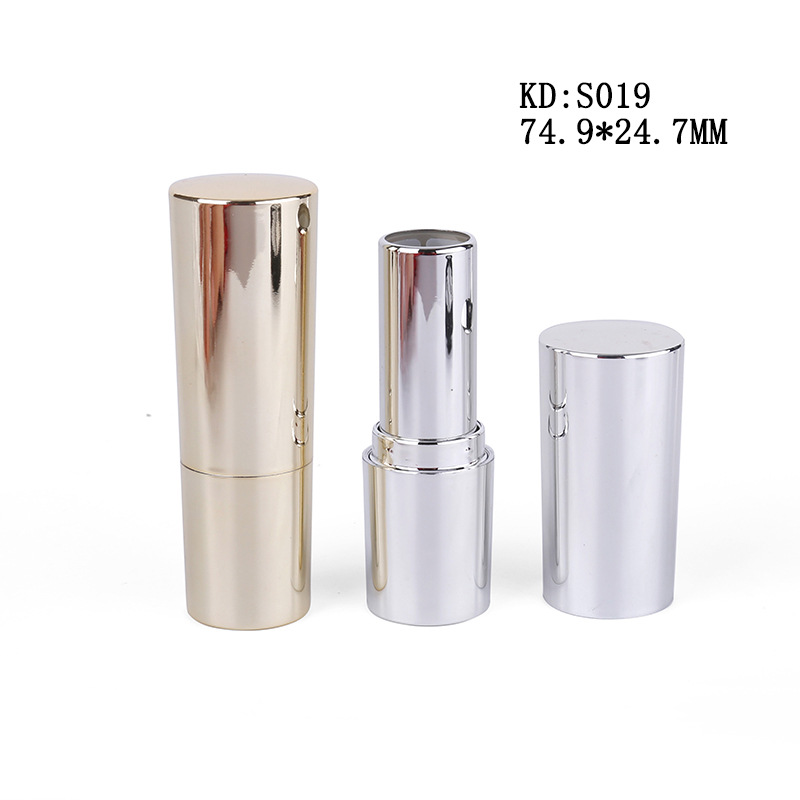 S019口红管火炬形塑料平口12.1口径3克空管彩妆包材厂家直供