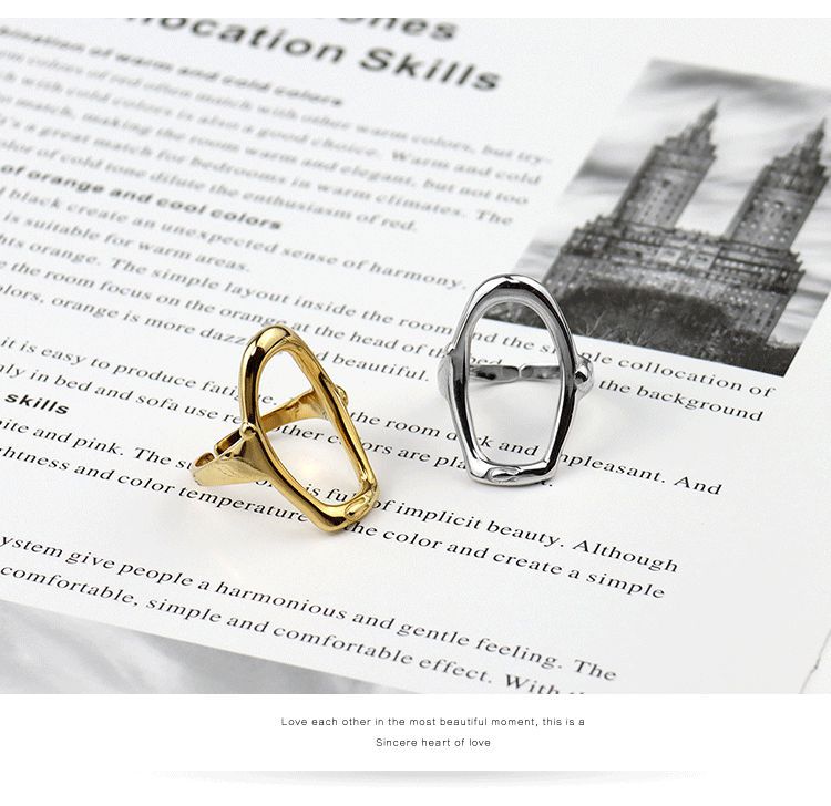 Korean style college style fashion hollow open ring wholesalepicture1