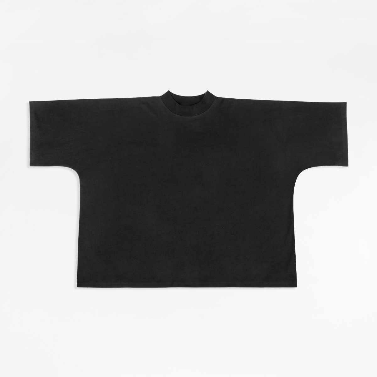 ETAI marca de moda de hombre pequeño cuello transfronterizo color sólido camiseta de manga corta hombre calles pesadas algodón caja corta versión ancha