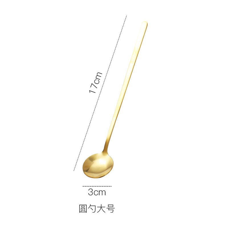 17CM 둥근 머리 스푼