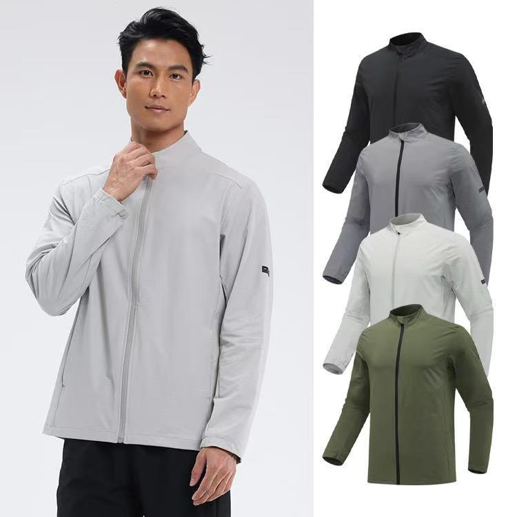 Outdoor New Casual Sports Jacket Stand Collar Zipper Running Fitness Men's Windproof Warm Mountaineering Cycling Top
