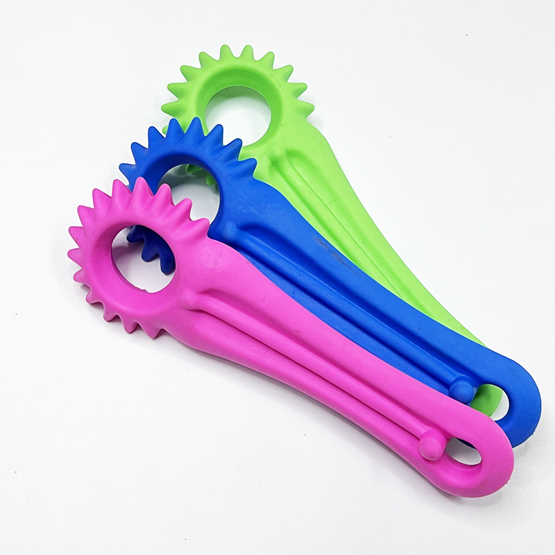 Nuevo perro de juguete hueso sólido molar diente limpieza TPR círculo mordedura-resistente entrenamiento de juguetes para mascotas suministros al por mayor