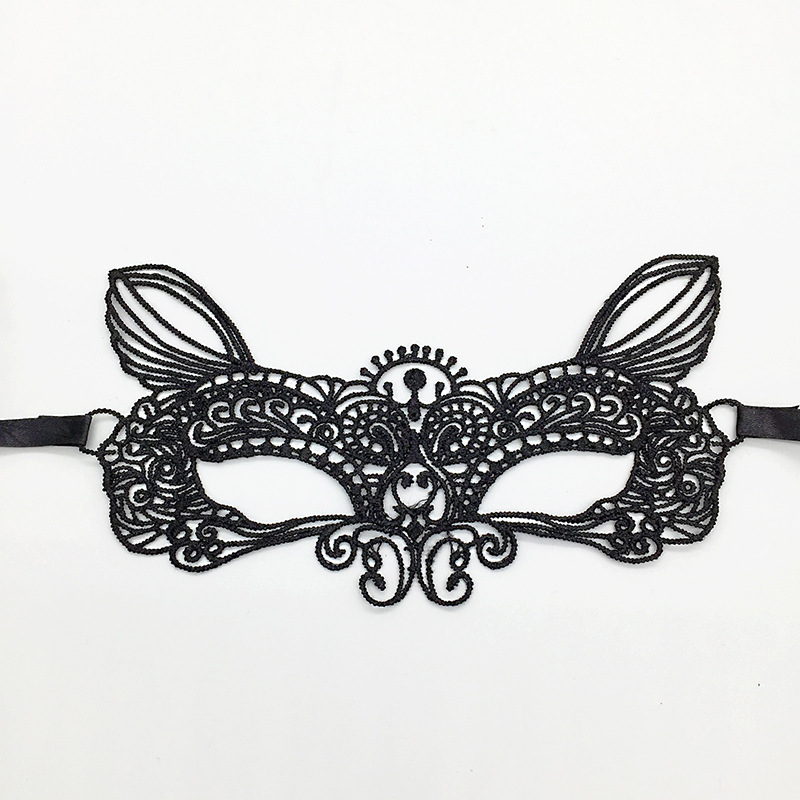 Carnaval negro amorfo rendimiento de encaje disfraz de máscara media cara Halloween bar espectáculo eyewear mayorista TK