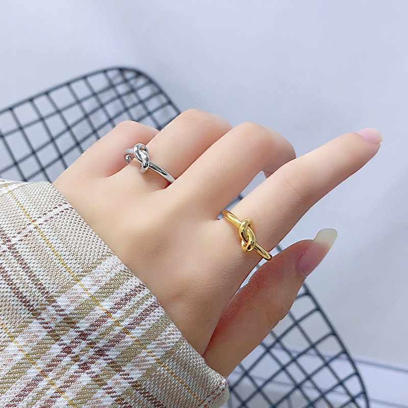 design line knotted ring fashion simple open ring
