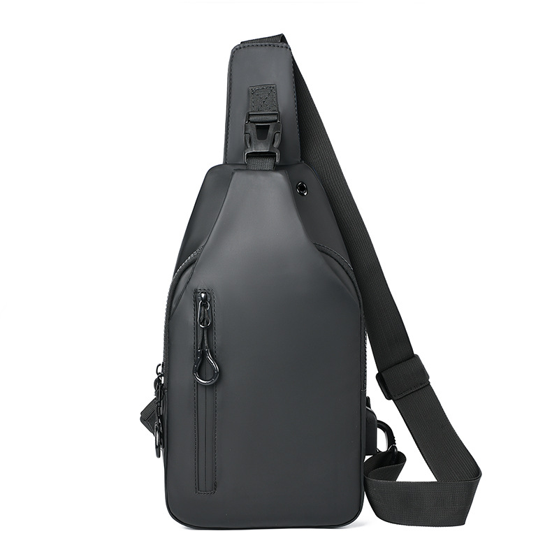 Cross-border new men's chest bag, casual large-capacity shoulder bag, Korean-style motorcycle bag, water-resistant trendy backpack
