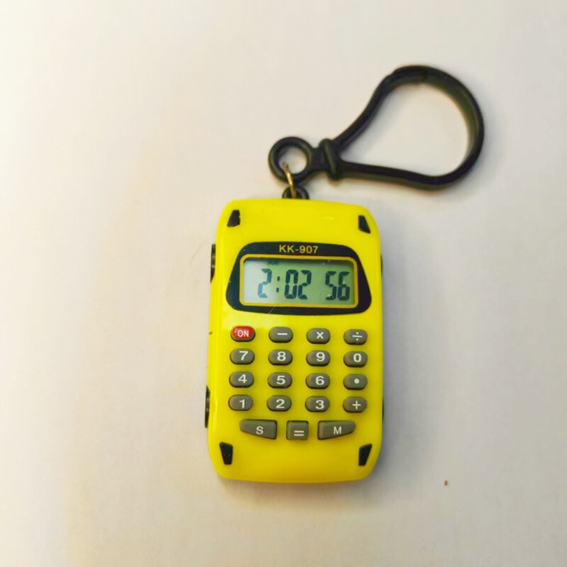 国境を越えたミニキーホルダー携帯型かわいい学生計算機小型ハンドヘルド8桁コンピュータ|undefined