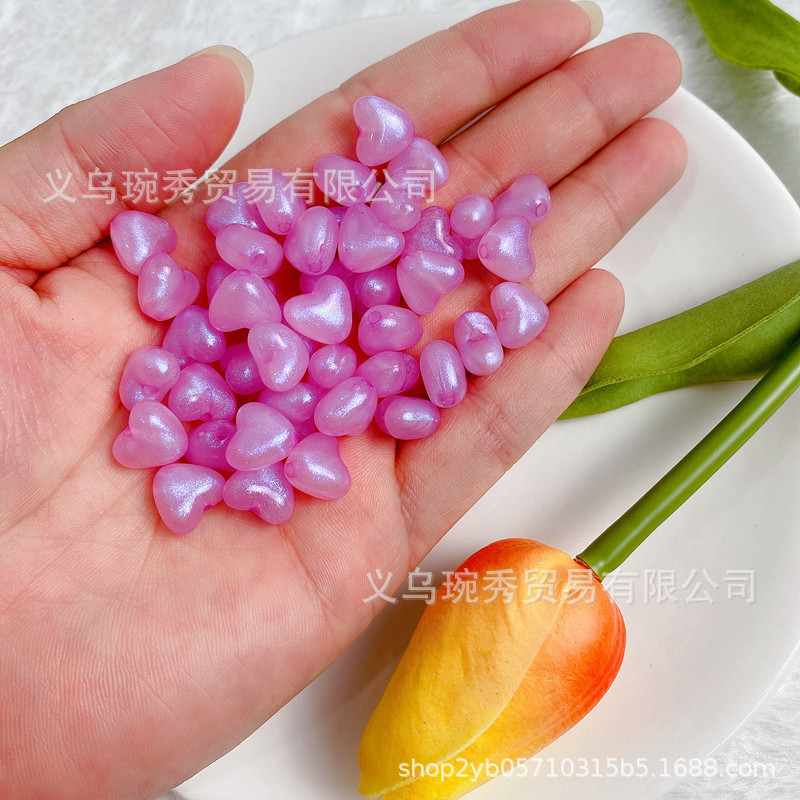 Perlas acrílicas con diseño estrella y sirena, accesorios DIY para pulseras