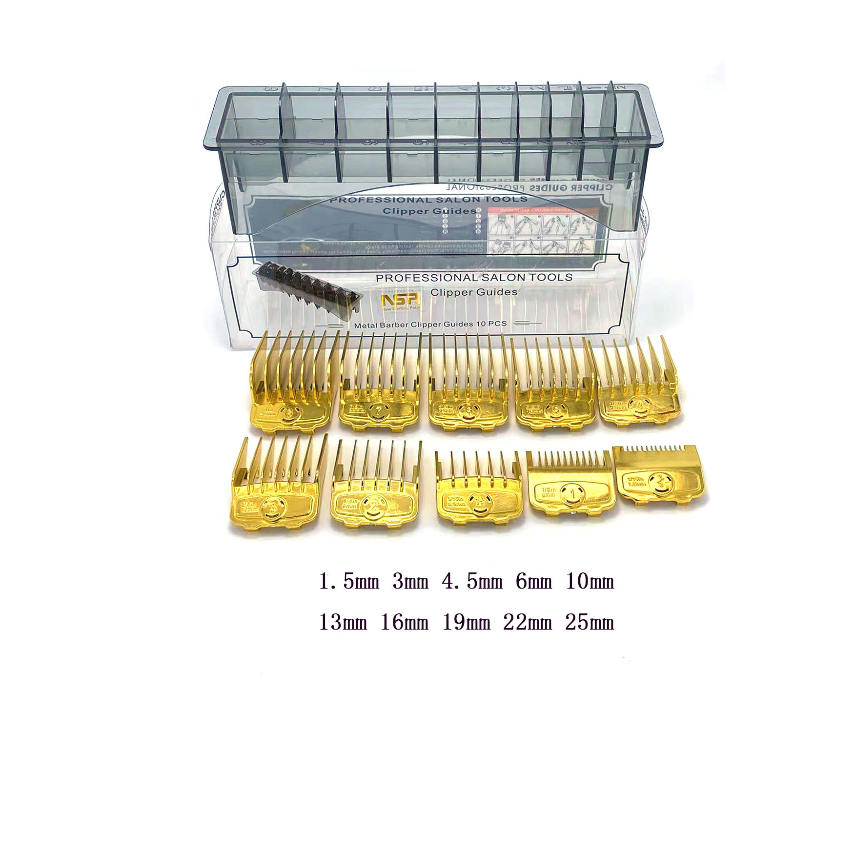 Golden magnetic compatible hair clipper accessories for Undercut…