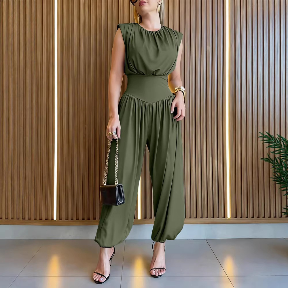 New Women's Casual Jumpsuit Yoga Wear With Lantern Pants Dance Exercise Trousers_ecoleips.com