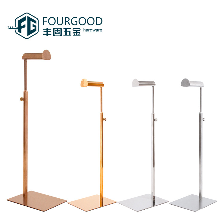 Duoku fábrica directa lote tienda de ropa pantalla soporte piso-tipo Golden Hanger hombres y mujeres de hierro estante bolsa estante image 4