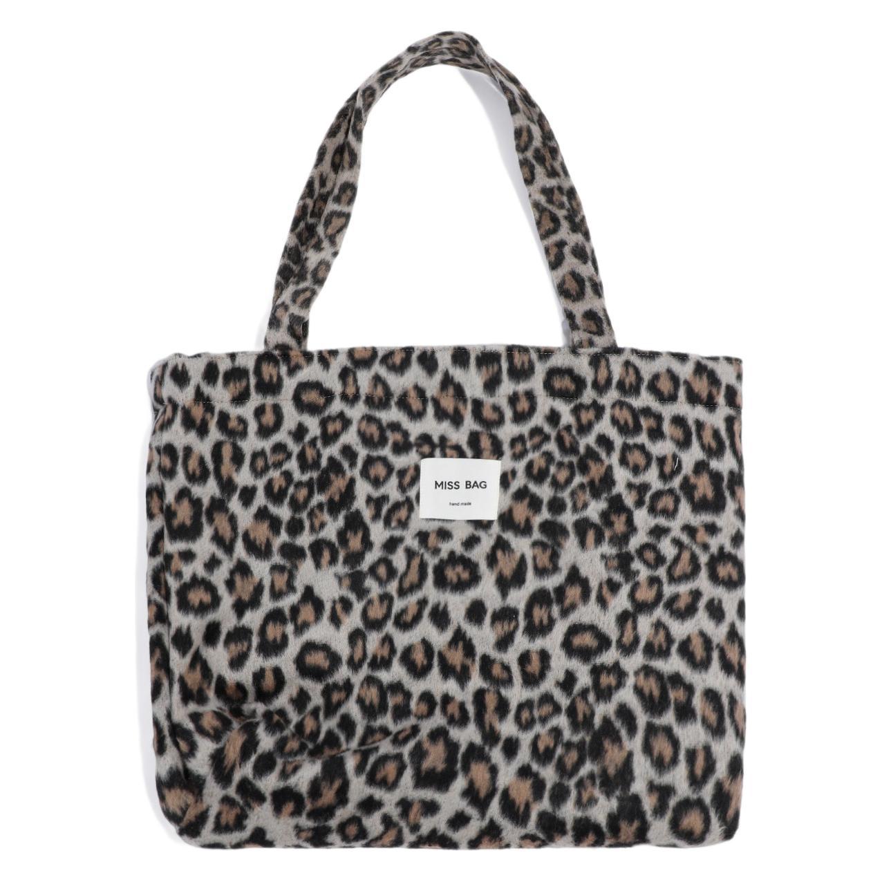 가을과 겨울 새로운 양모 격자 무늬 어깨 가방 대용량 핸드백 빈티지 올 매치 통근 패션 여성 가방