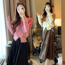 开春装韩系穿搭一整套女2025超火毛衣针织衫搭配半身裙两件套装裙