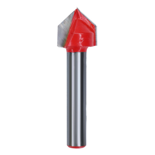 Woodworking 90 degree V-shaped knife aluminum-plastic plate corner trimming machine blade 1/4 handle corner knife slotting knife integrated wallboard knife