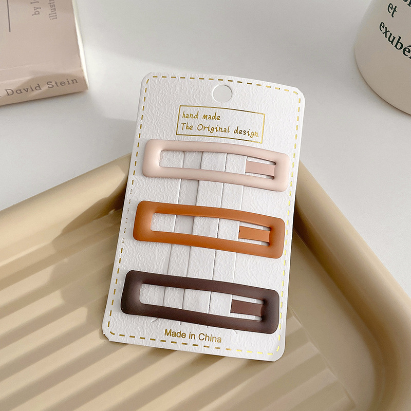 Otoño y invierno curry clip de pelo de boca de pato clip de cabello de mujer acabado de artefactos de alfabetización de la cara de la cabeza clip de ceja clip lateral