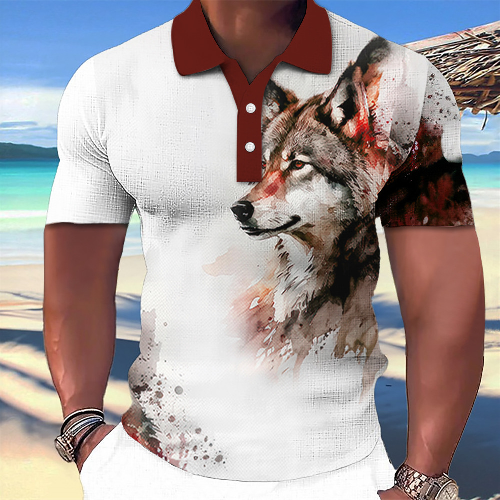 2025 nuevo estilo europeo y americano transfronterizo Amazon tendencia casual camisa POLO de manga corta de alta calidad para hombres MB13