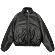2025冬季新款复古做旧棉服男PU皮棉衣机车棉袄