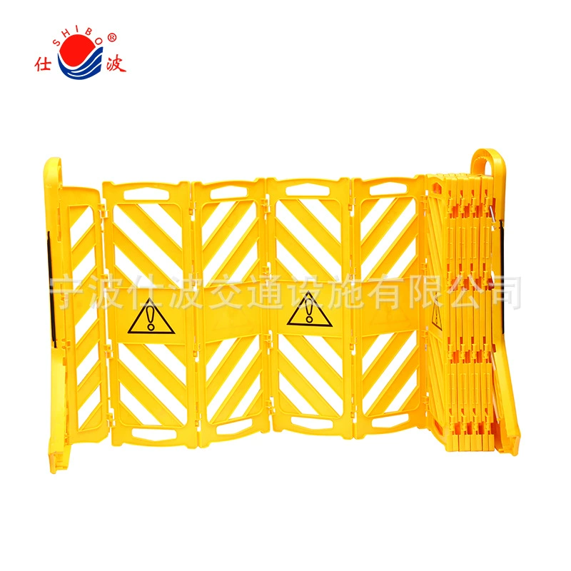 Мобильный складной телескопический защитный пластиковый забор для строительства, предупреждающий о изоляции, без установки