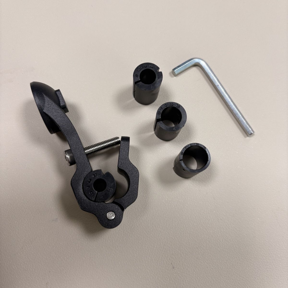 Electric vehicle phone holder rearview mirror round rod alloy base universal bowl clamp bracket accessory no need to remove the mirror rod