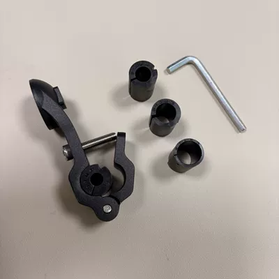 Electric vehicle phone holder rearview mirror round rod alloy base universal bowl clamp bracket accessory no need to remove the mirror rod (Other Electric Vehicle Accessories) - 8-14mm-round-diameter-rearview-mirror-rod-universal-alloy-model-black-367