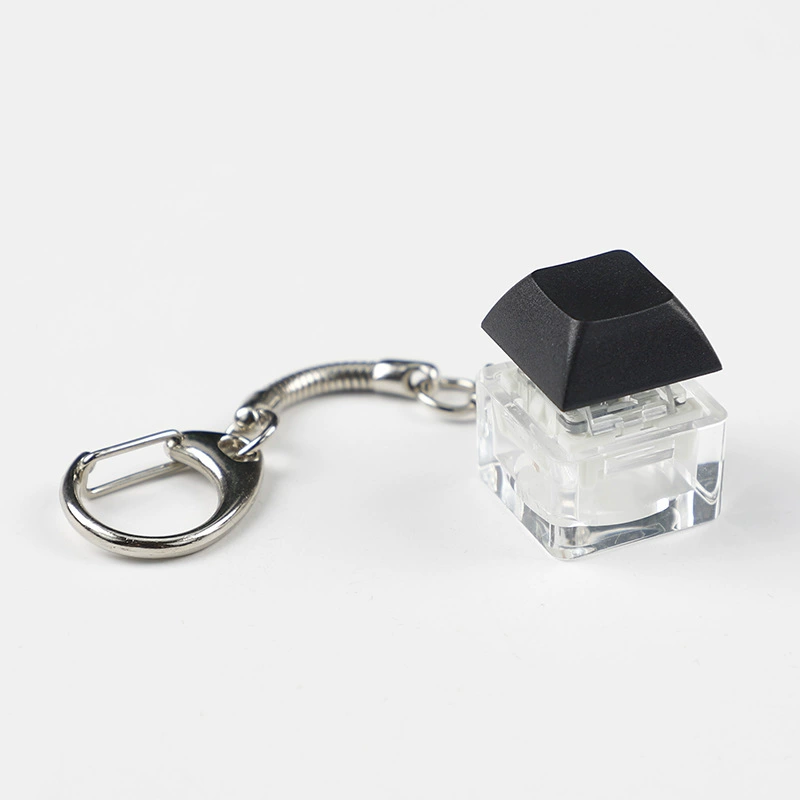 tester: Acrylic single‑shaft keycap tester keychain, multi‑color, decompression mechanical switch tester