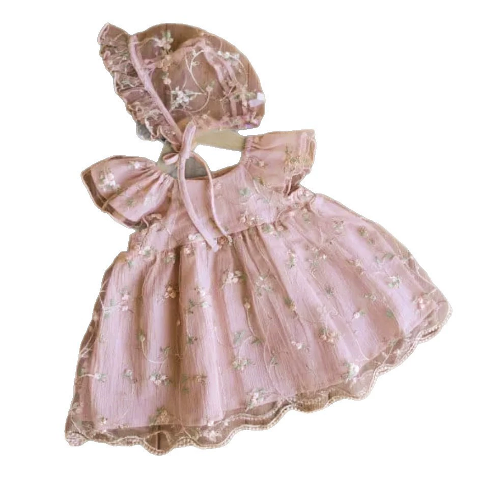 Summer dress, summer clothing, small princess costume, long skirt, western style, french style, floral print