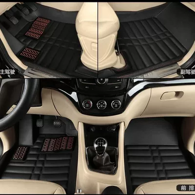 and Tail Box Mats – Universal Foot Pad - black-baojun-730-whole-car-rear-2-brackets
