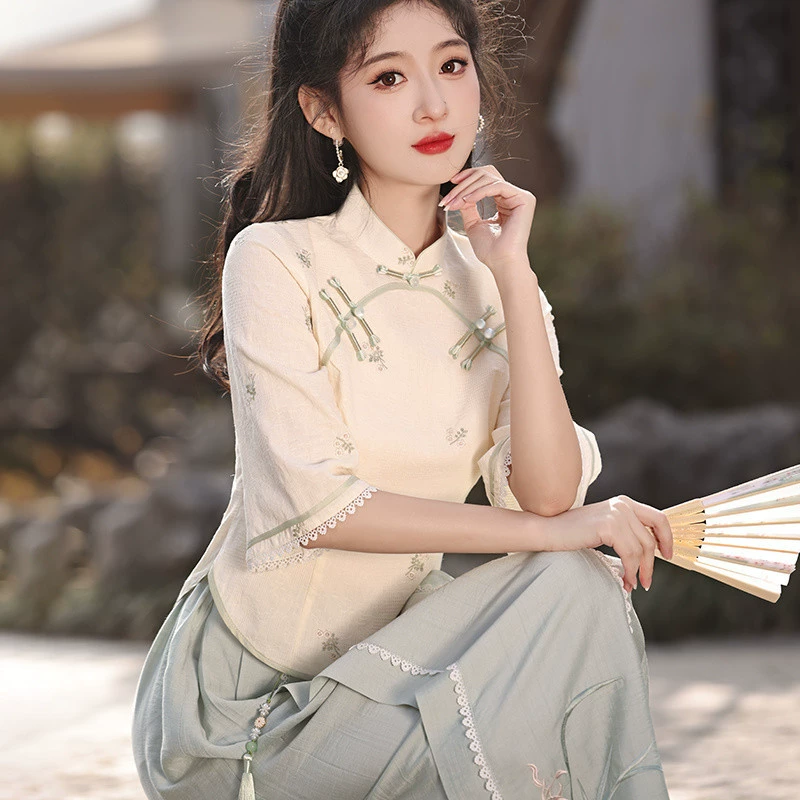 Чонсам, комплект, Hanfu для учащихся начальной школы, платье, китайский стиль