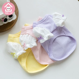 新款秋冬蕾丝棉针织ins宠物猫咪衣服狗狗服装百搭比熊泰迪用品