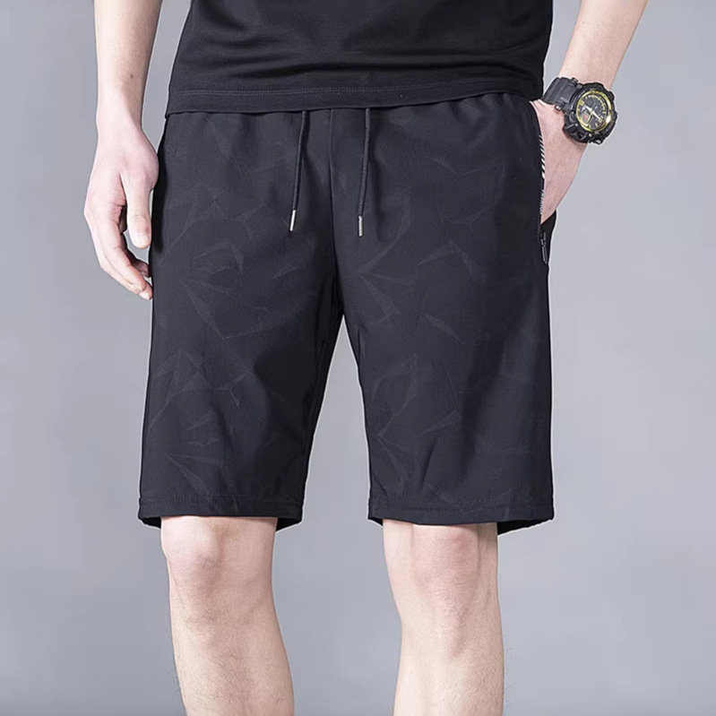 冰丝裤子男款夏季休闲男士短裤2026新款大码潮速干运动五分裤外穿