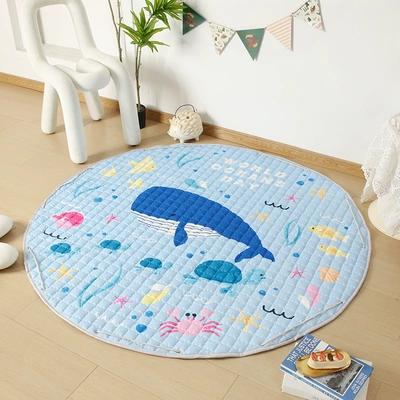 Avtomobil döşəmə paspasları ins-style children's toy play mat - baby-whale-15cm-diameter