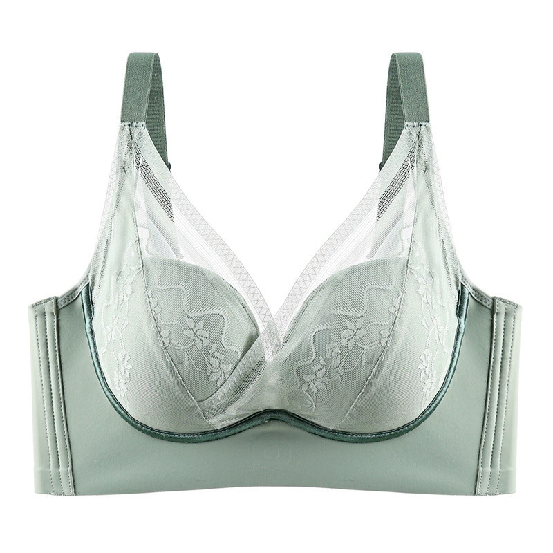 Lace sexy wireless bra, underwear, breathable push up bra for breastfeeding, floral print