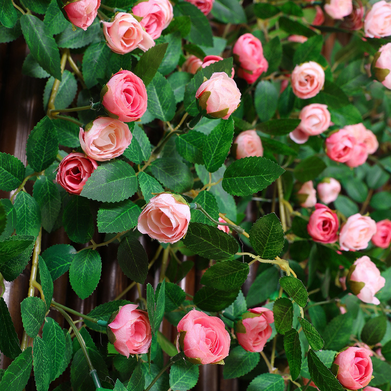 Artificial rose flowers fake air conditioner pipes decorative flowers vine strips shading plastic vines plant arrangement ceiling wall