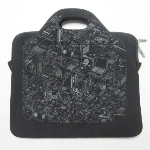 2015电脑包苹果笔记本保护套 拉链内胆包斜跨手提电脑袋加工定 做