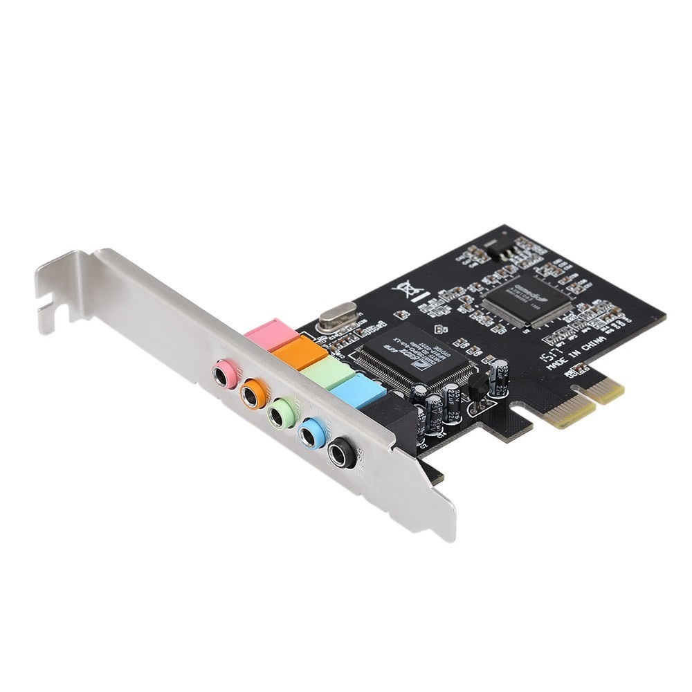 Tarjeta de sonido independiente PCIe 5 - en - 1 5.1 canales de sonido estéreo PC de escritorio tarjeta de sonido integrada PCI-E 8738
