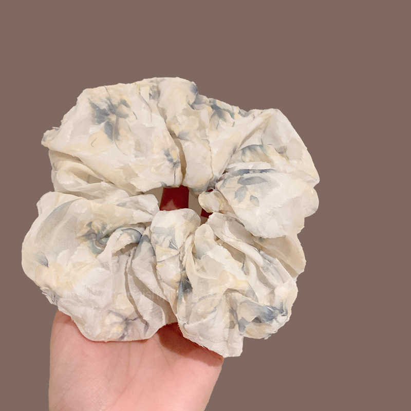 2025 nuevo estilo antiguo chino de alta calidad cuerda de cabeza de intestino grueso medio cabello de cabello de cola de caballo cabeza de cuerda de cabello de flor gruesa