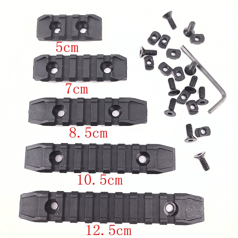 Nylon MLOK пятисекционный направляющий рельс KEYMOD 5 предметов дерева 3 паза, 5 прорезей, 9 прорезей, 9 прорезей, 9 прорезей, 9 прорезей