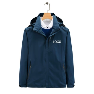 冲锋衣男春秋季户外登山服单层防水夹克女工作服团建工装定制logo