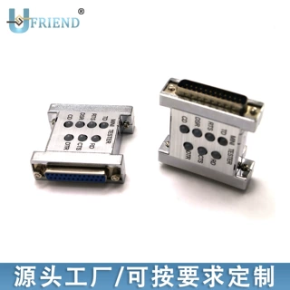定制DB25公头转母头LED测线仪适配器rs232串口测试头LEDLED专业