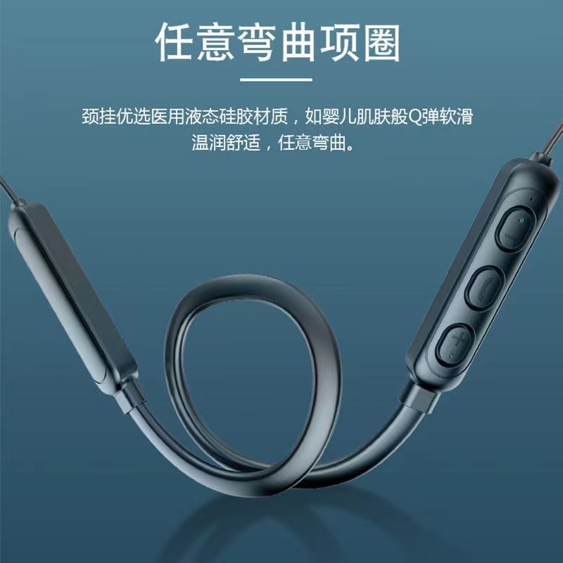 Auriculares Bluetooth S6, estilo de banda para el cuello, estéreo inalámbrico de baja latencia, para deportes al aire libre, batería de larga duración, universales para teléfonos móviles.